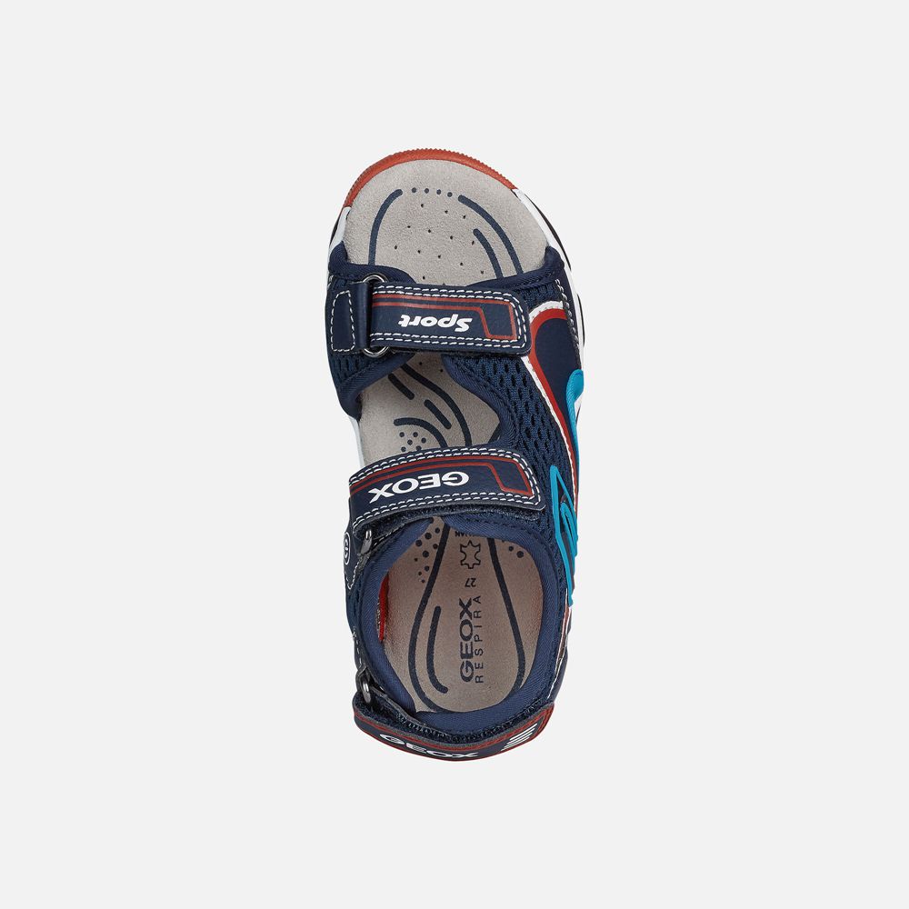 Sandalias Geox Menino Azul Marinho/Vermelhas - Android - JLVUK2807